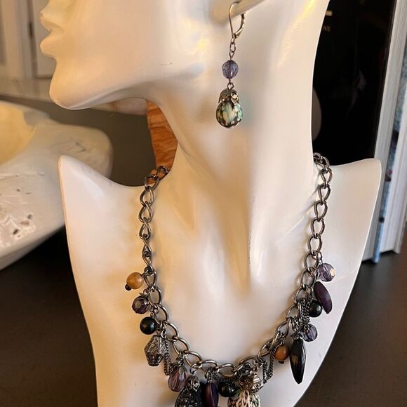 Eclectic Charm Necklace and Earring Set - Picture 6 of 6